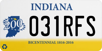 IN license plate 031RFS