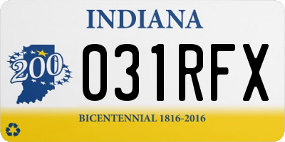 IN license plate 031RFX