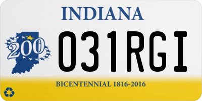 IN license plate 031RGI