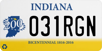 IN license plate 031RGN