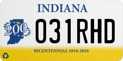 IN license plate 031RHD