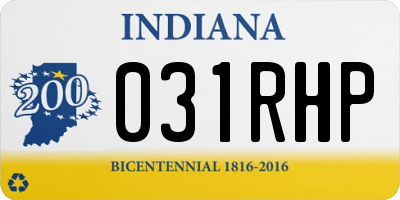 IN license plate 031RHP