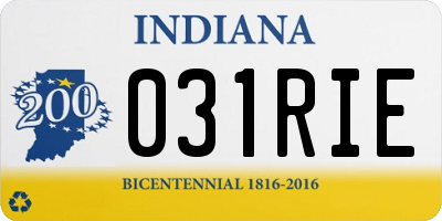 IN license plate 031RIE