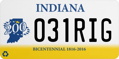 IN license plate 031RIG