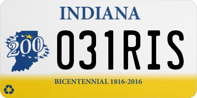 IN license plate 031RIS