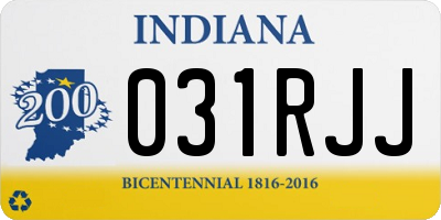 IN license plate 031RJJ