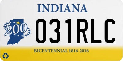 IN license plate 031RLC