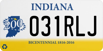 IN license plate 031RLJ