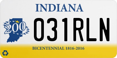 IN license plate 031RLN