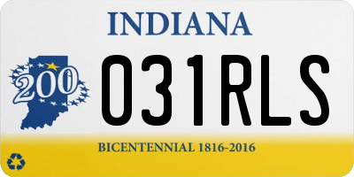 IN license plate 031RLS