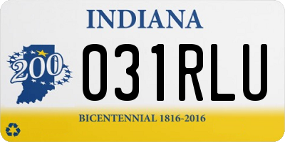 IN license plate 031RLU