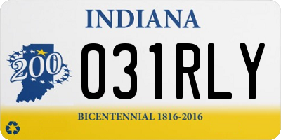 IN license plate 031RLY