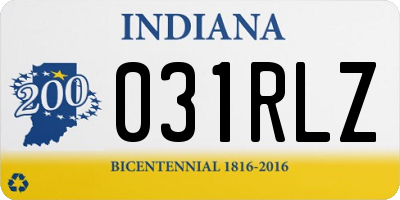 IN license plate 031RLZ
