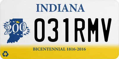 IN license plate 031RMV