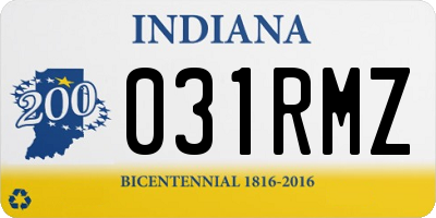 IN license plate 031RMZ