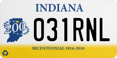 IN license plate 031RNL