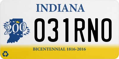 IN license plate 031RNO
