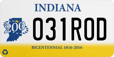 IN license plate 031ROD