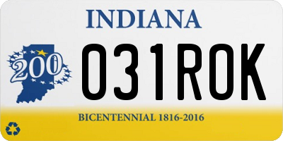 IN license plate 031ROK