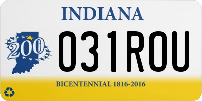 IN license plate 031ROU