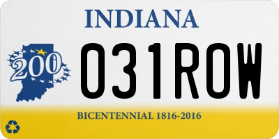 IN license plate 031ROW