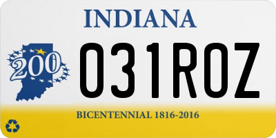 IN license plate 031ROZ