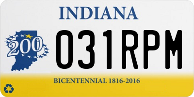 IN license plate 031RPM