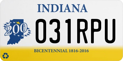 IN license plate 031RPU