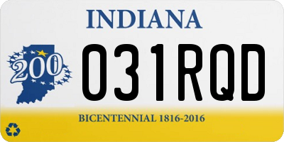 IN license plate 031RQD