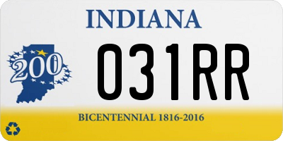 IN license plate 031RR