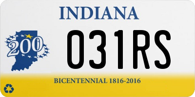 IN license plate 031RS