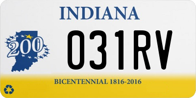 IN license plate 031RV