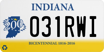 IN license plate 031RWI