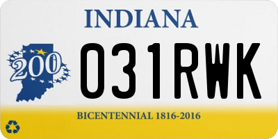 IN license plate 031RWK