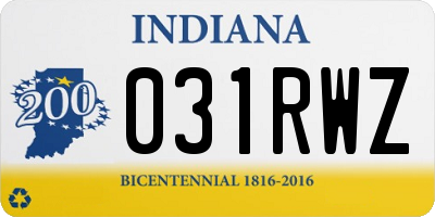 IN license plate 031RWZ