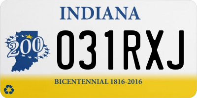 IN license plate 031RXJ
