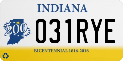 IN license plate 031RYE