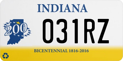 IN license plate 031RZ