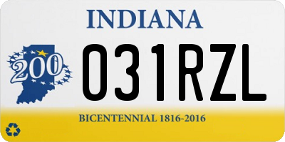 IN license plate 031RZL