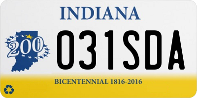 IN license plate 031SDA