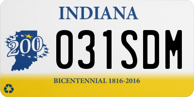 IN license plate 031SDM