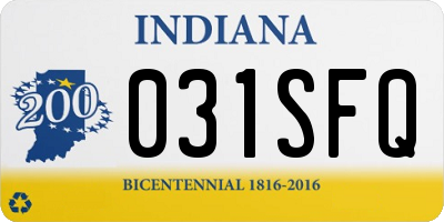 IN license plate 031SFQ