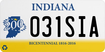IN license plate 031SIA