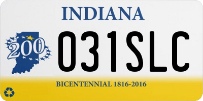IN license plate 031SLC