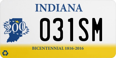 IN license plate 031SM