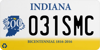 IN license plate 031SMC