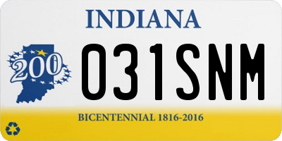 IN license plate 031SNM
