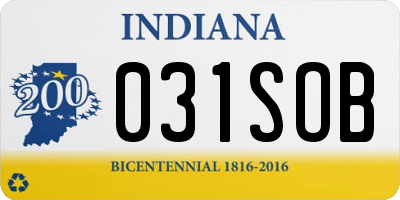 IN license plate 031SOB