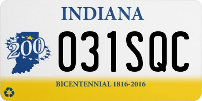 IN license plate 031SQC