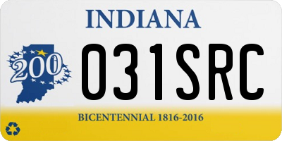 IN license plate 031SRC